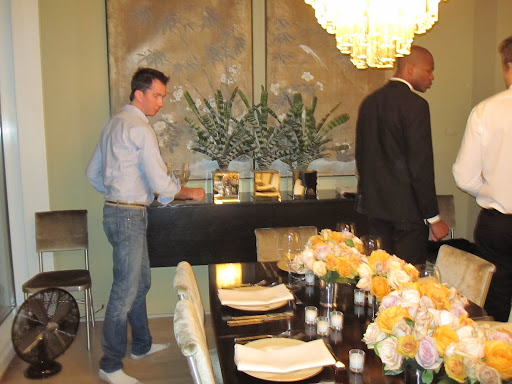 Making sure everything that needs to be on the table has been set in place.