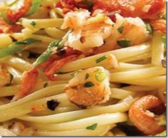 Linguine con surimi 