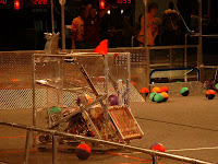 Our robot with our rollers down