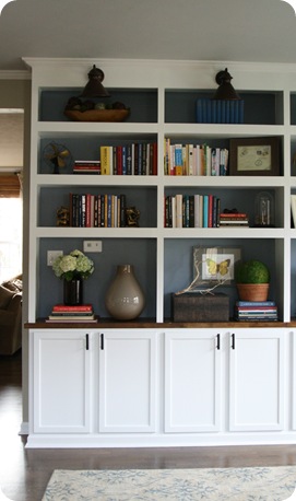 DIY built in bookcases