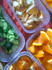 More samples: Pears, tiny cucumbers and more citrus. More samples: Pears, tiny cucumbers and more citrus.