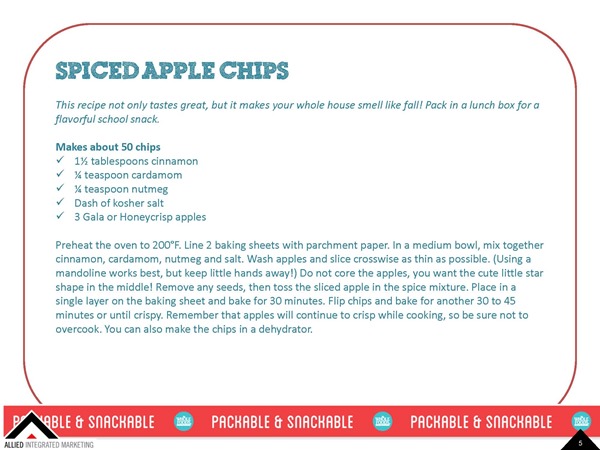 Spiced Apple Chips - Healthy Back To School Snacks 