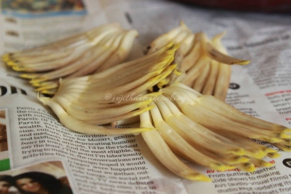 Cleaning bananah flower5