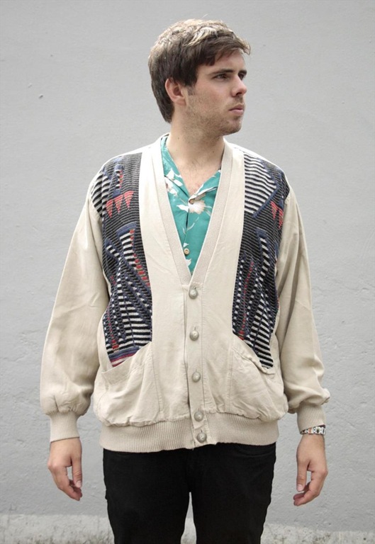 Vintage Aztec Print Oversized Cardigan, £38, Sam Greenberg Vintage