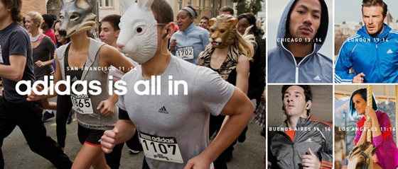 Comercial da Adidas com Katy Perry, Messi, David, Beckham e Derrick Rose. adidas-all-in