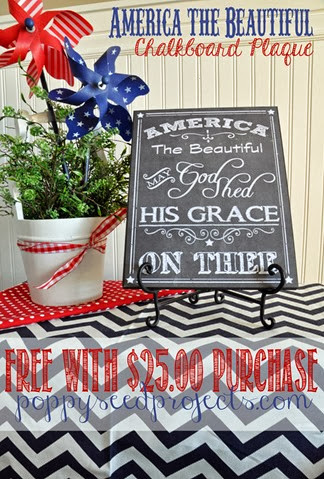 Super Saturday Craft Ideas - Chalkboard Plaques, America the Beautiful