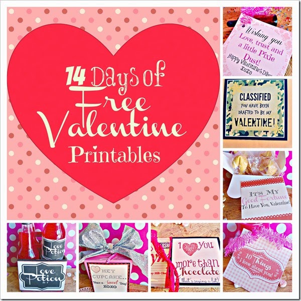 14 Days Of Free Valentine Printables