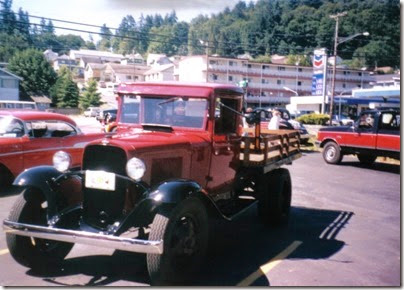 37 1933 Chevrolet Flatbed Truck in the Rainier Shopping Center parking lot for Rainier Days in the Park on July 13, 1996