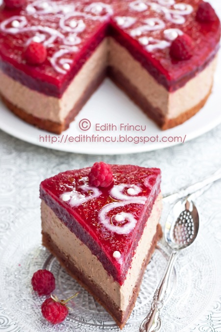 tort ganache cu jeleu de zmeura 1
