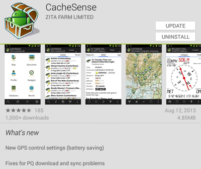 CacheSense version 3.1.18 for Android