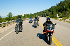 Riding along the Deer Trail Touring Route, in Northern Ontario