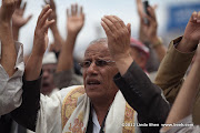 Friday prayer on 60 Meter Rd, Sana'a, Yemen جمعة الوفاء لأبين  في شارع الستين بصنعاء