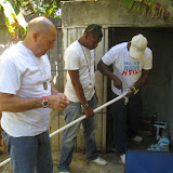Friends from Water Missions Internation came to set a chlorinator at the school.