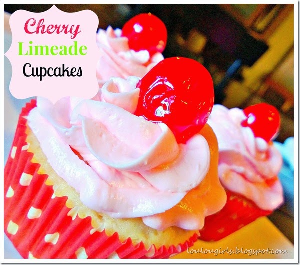 cherry limeade cupcake