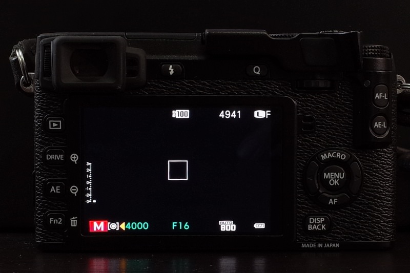 富士フィルムX-E2初期設定の参考画面 富士フィルムX-E2の初期設定画面