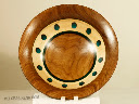 SOLD! - U.F.W: Walnut, maple & resin, 12in. diam.
