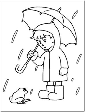 preschool rainy day coloring pages