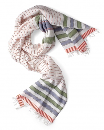 Sales of the cotton Waletta Scarf, handmade in Ethiopia, help bring economic independence to an entire community of artisans.