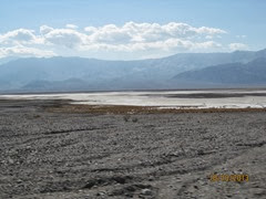 Salt flats or Borax fields in Death Valley