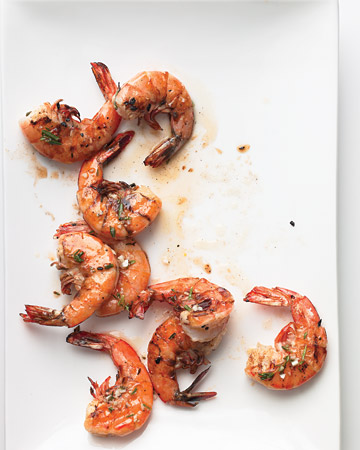 These marinated and grilled shrimp look mouth-watering.