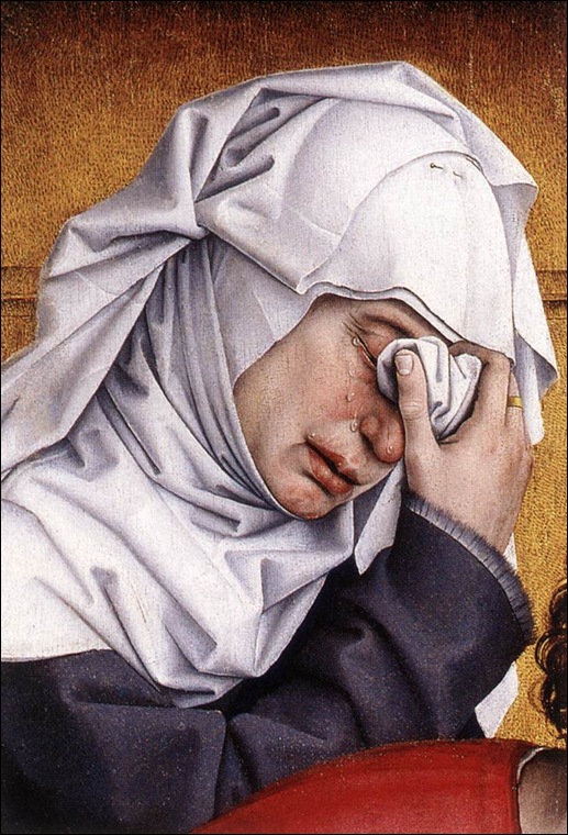 van der weyden,Détail Déposition de croix van der weyden,Détail Déposition de croix