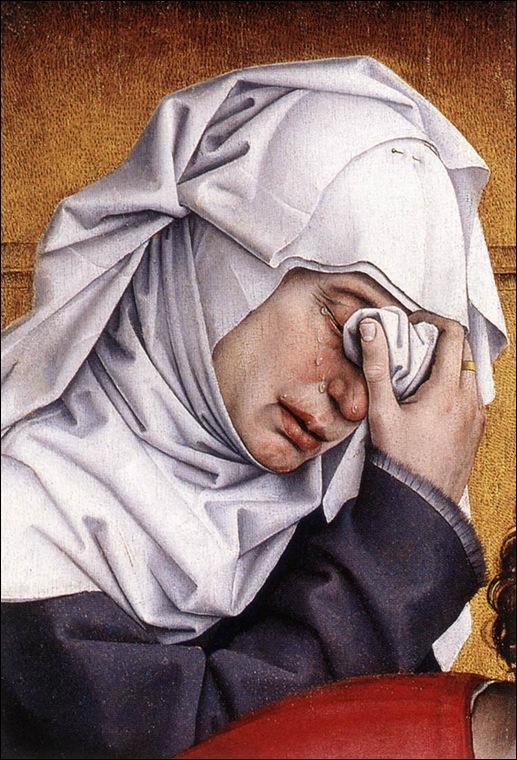 van der weyden,Détail Déposition de croix