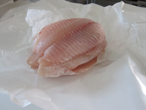 She also buys 3 pounds of firm white fish, like tilapia fillets.  Occasionally, we also get some salmon.