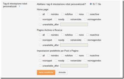 modifiche al file robots.txt