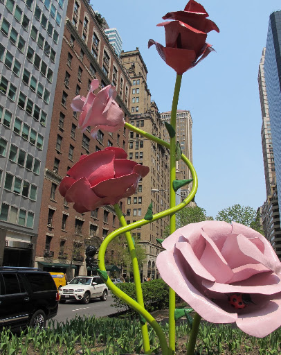 Artist Will Ryman created 38 gigantic rose blossoms.