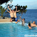 Jump shot... in a pool? Bloggers enjoy the Infinity Pool at Lemlunay Resort in Sarangani