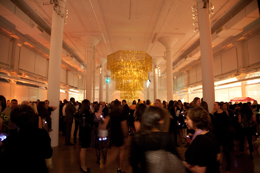 A view of the room. You can see all of the sparkly rings (they lit up) that everyone had on during the party.