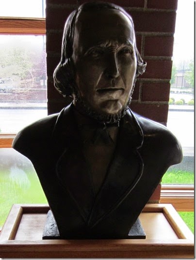 IMG_0835 Bust of Peter W. Crawford at the Cowlitz County Historical Museum in Kelso, Washington on May 1, 2012