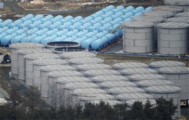 Overview of improvised radioactive water storage tanks at the Fukushima Daiichi nuclear plant. Samples of groundwater taken from monitoring holes around the sunken reservoirs at the Fukushima No. 1 nuclear plant are radioactive. Photo: via The Liberty Beacon