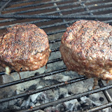 grilling the burgers