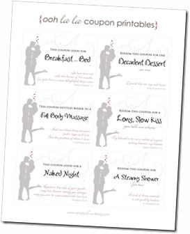 Love Coupon Printable