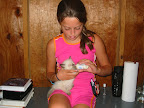 Jane taught her niece Amanda how to bottle feed kittens when Amanda was just 10.  Thankfully Amanda was patient and committed as it requires constant feedings and care.