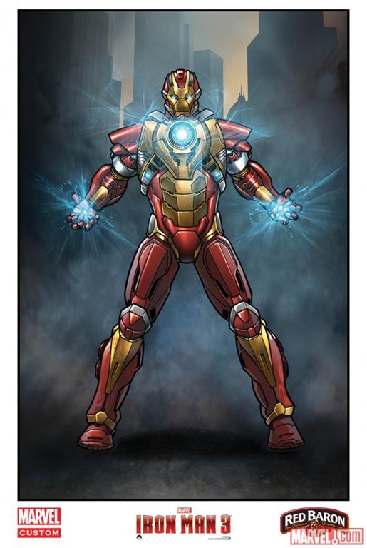 Iron Man 3 Five Comic Art Posters 04