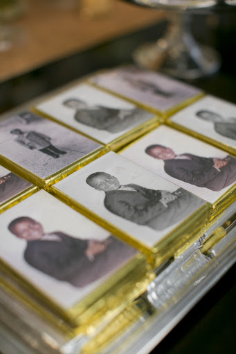 Bloomer Candy Co. made these adorable chocolate bars with Mark's photos on them.