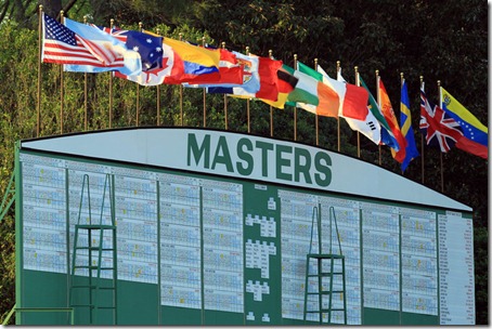 Masters Leaderboard 2011 via Google images