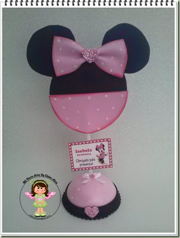 Enfeite de Mesa Minnie Rosa