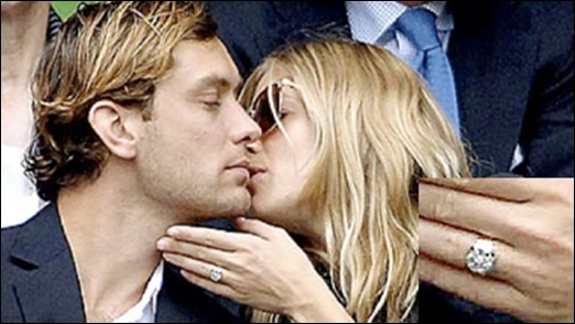 Sienna Miller and Tom Sturridge Diamond Engagement Ring