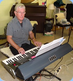 Gordon Sutherland playing his Korg Pa3X. Photo courtesy of Peter Littlejohn