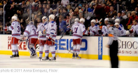 'New York Rangers bench' photo (c) 2011, Anna Enriquez - license: http://creativecommons.org/licenses/by/2.0/