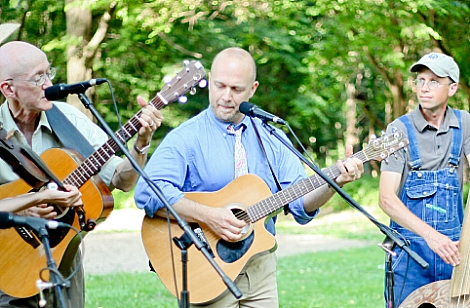 We had a live band called the Porch Stompers at the potluck and they brought a square dancing caller with them. Josh plays the guitar and sings for fun, so he did one number with the band. We had a live band called the Porch Stompers at the potluck and they brought a square dancing caller with them. Josh plays the guitar and sings for fun, so he did one number with the band.