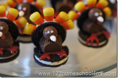 Now add the chocolate turkey body Now add the chocolate turkey body