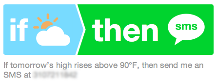 IFTTT recipe summary