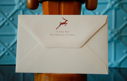 Here is the corresponding envelope, personalized. Here is the corresponding envelope, personalized.