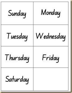 Dias da semana em inglês - Days of the week