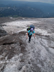 Ice bridges over small crevasses.