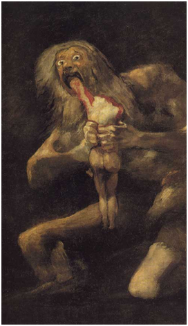Saturno devorando a sus hijos, Francisco de Goya Saturno devorando a sus hijos, Francisco de Goya